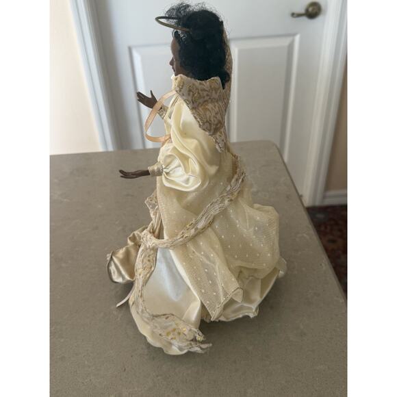 1999 Holiday Creations African American Angel Christmas Tree Topper 13” - Picture 6 of 8